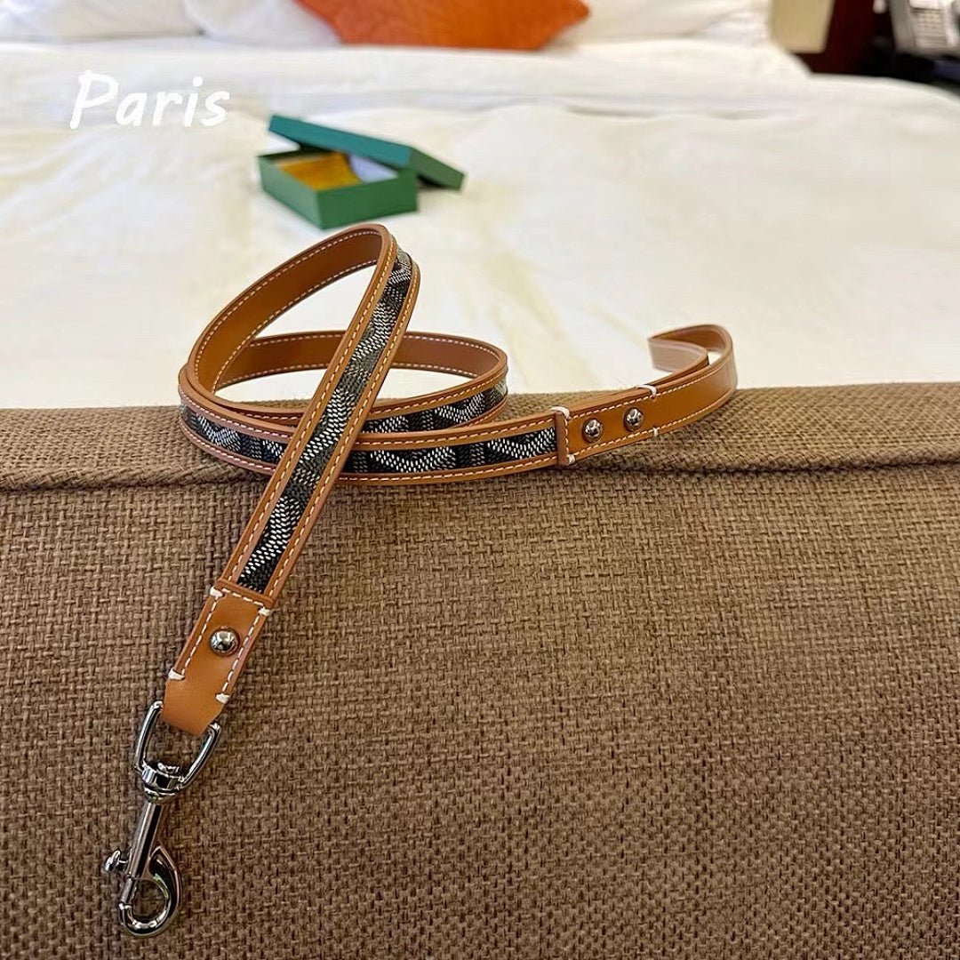 ✨ GEY Premium Leather Dog Collar & Leash Set ✨