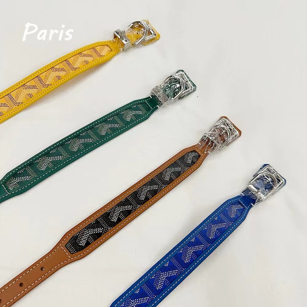 ✨ GEY Premium Leather Dog Collar & Leash Set ✨