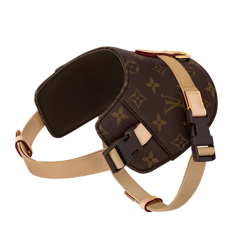 ✨ LUVO Monogram Leather Dog Harness & Leash Set ✨