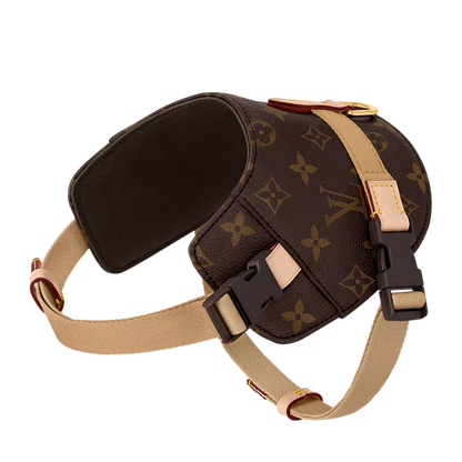 ✨ LUVO Monogram Leather Dog Harness & Leash Set ✨