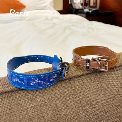✨ GEY Premium Leather Dog Collar & Leash Set ✨