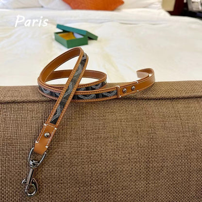 ✨ GEY Premium Leather Dog Collar & Leash Set ✨